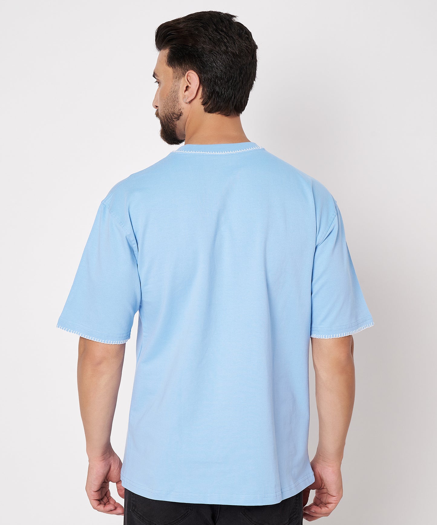 The Ocean Crest Tee – Unisex Oversized Fit with Hand Embroidery & Crochet | Ocean Whispers Collection