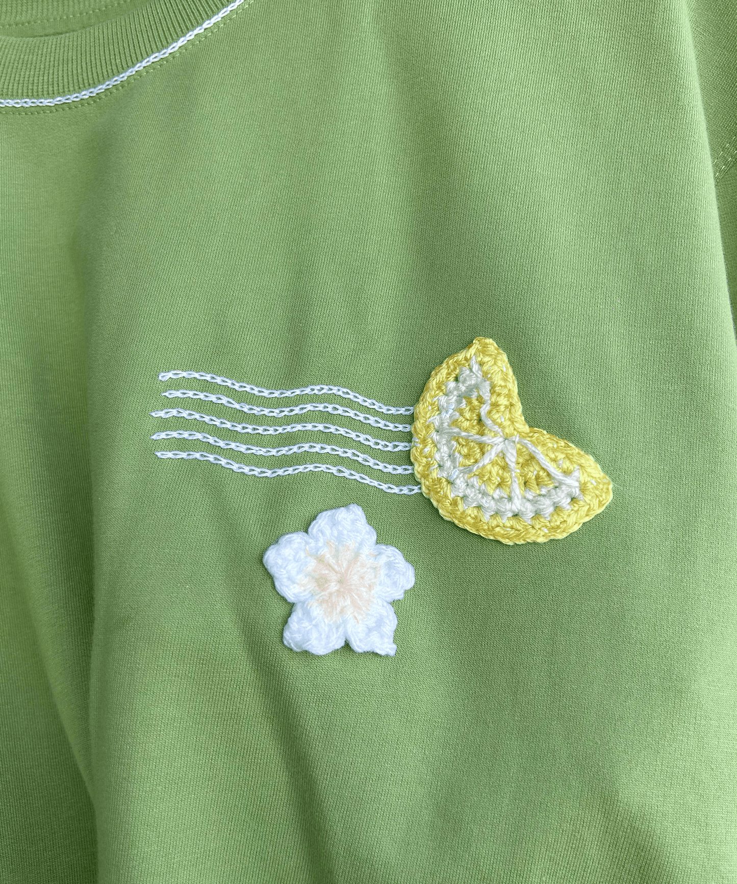 The Island Drift Tee – Unisex Oversized T-Shirt with Crochet Accents & Hand Embroidery | Ocean Whispers Collection - Hoot n' Wink