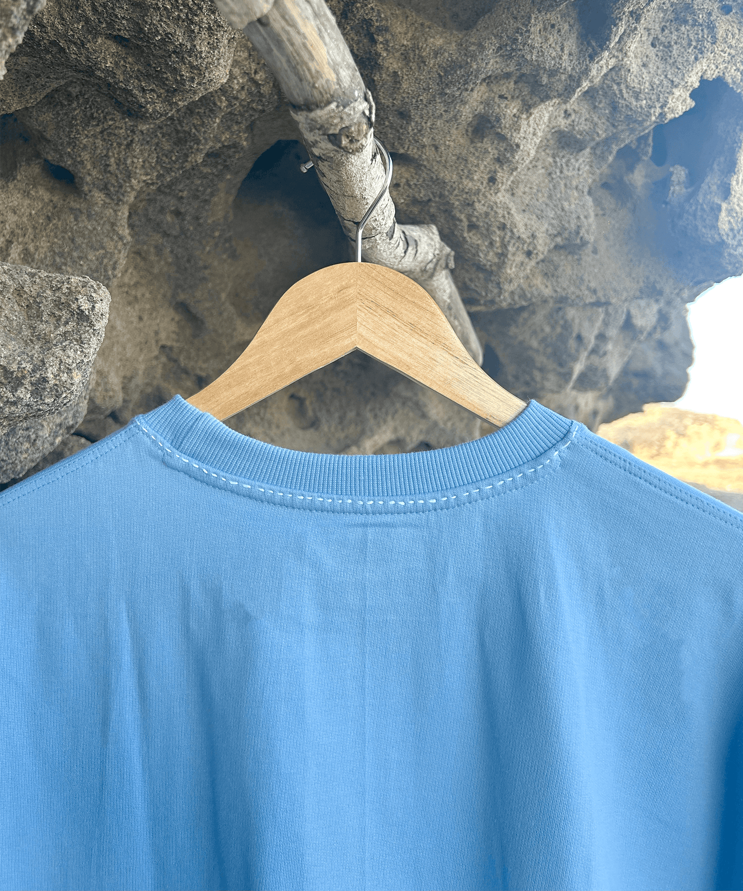 The Sunwave Tee – Unisex Oversized T-Shirt with Crochet Sun & Hand Embroidery | Ocean Whispers Collection - Hoot n' Wink