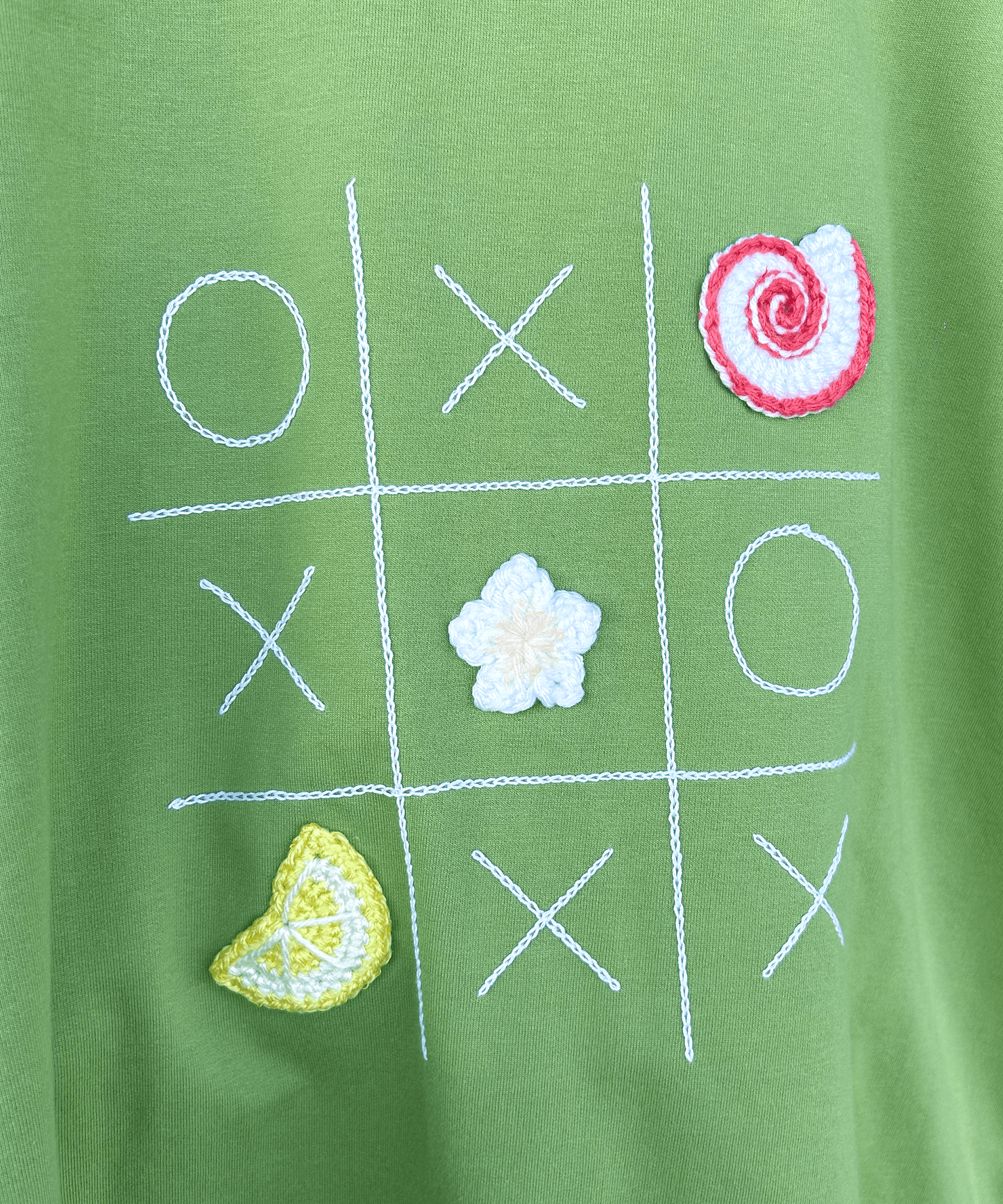 The Shoreline XO Tee – Unisex Oversized T-Shirt with Hand Embroidery & Crochet | Ocean Whispers Collection - Hoot n' Wink