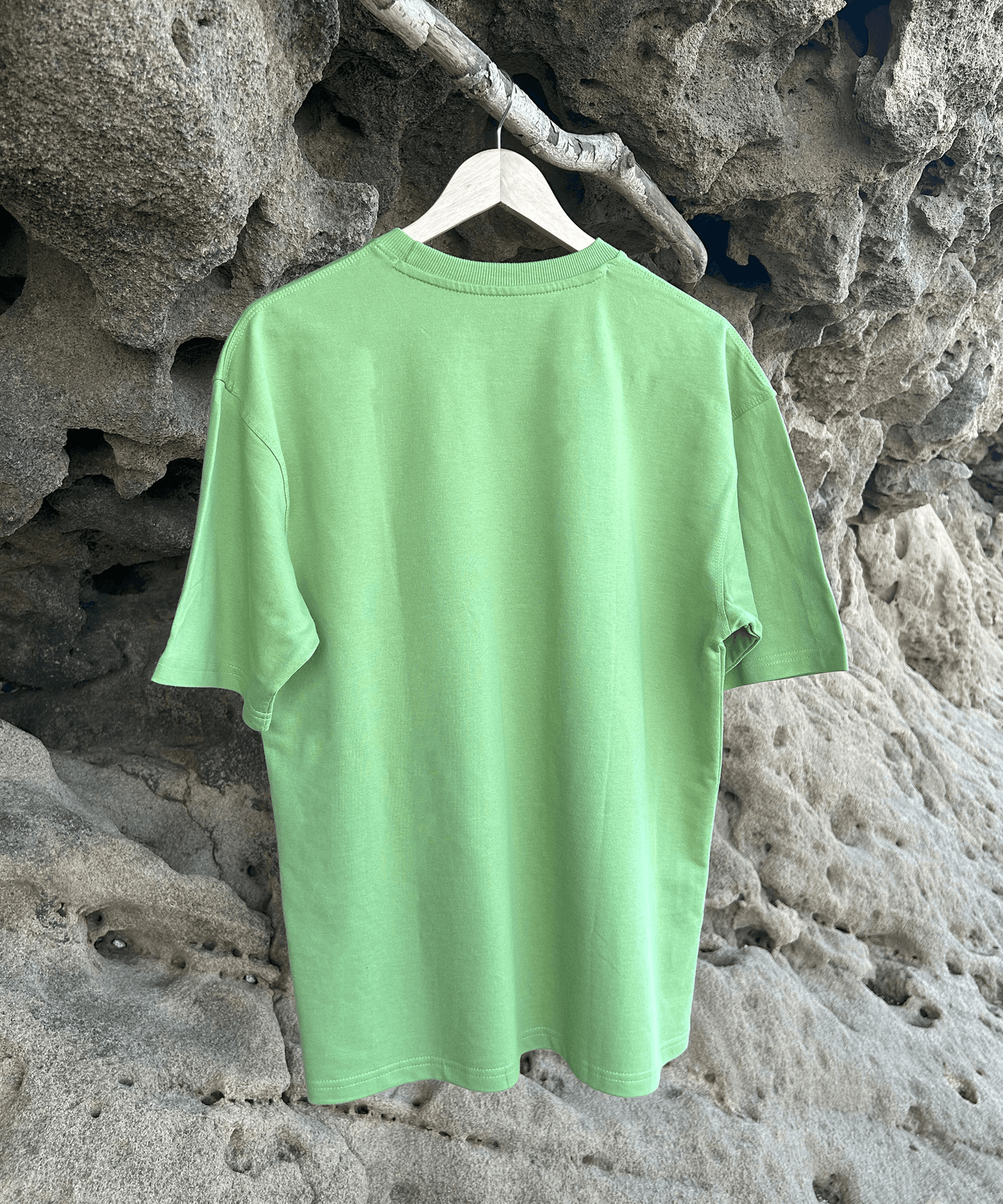 The Shoreline XO Tee – Unisex Oversized T-Shirt with Hand Embroidery & Crochet | Ocean Whispers Collection - Hoot n' Wink