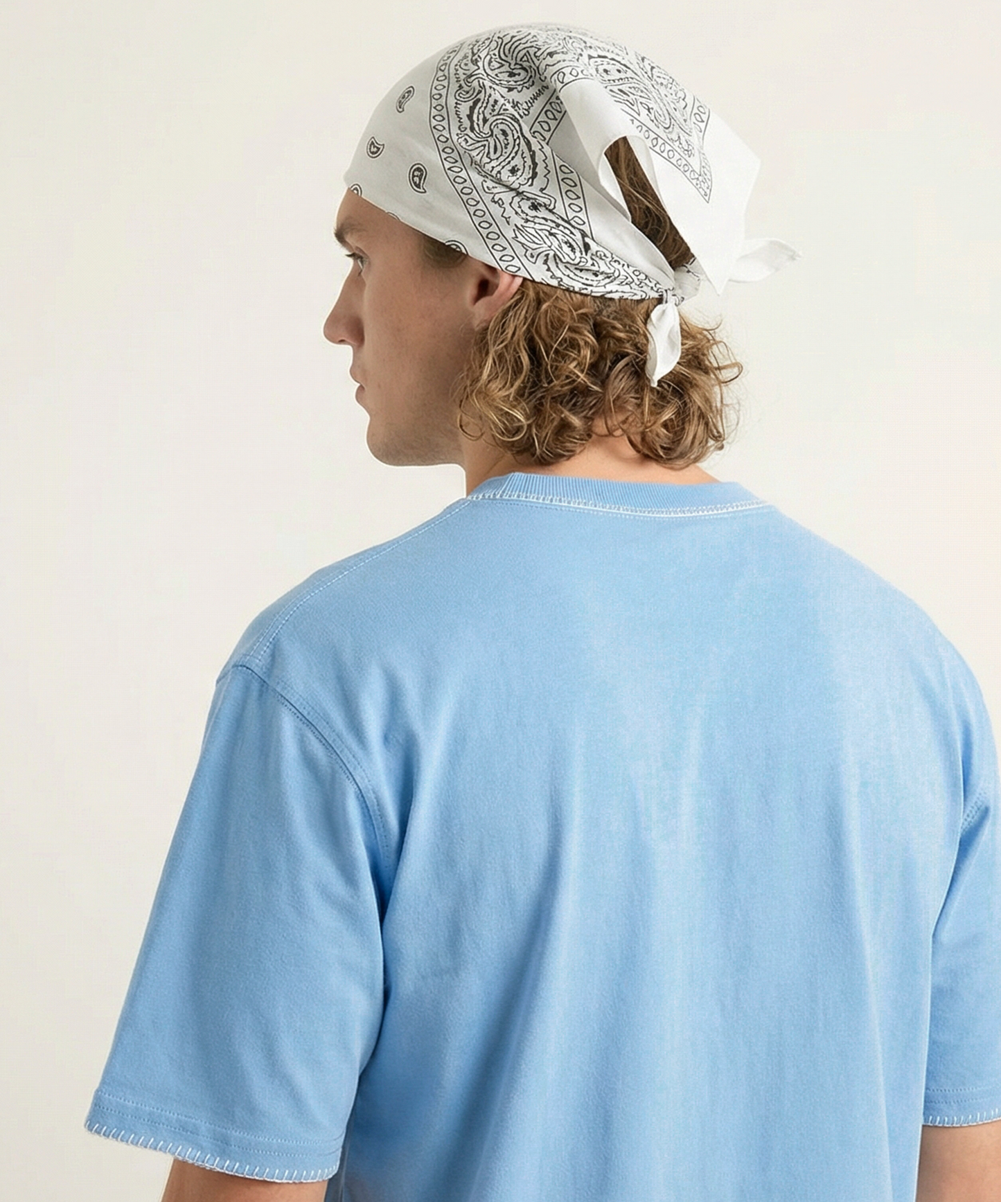 Unisex Oversized Cotton T-Shirt with Hand Embroidery & Crochet – The Ocean Crest Tee | Ocean Whispers Collection