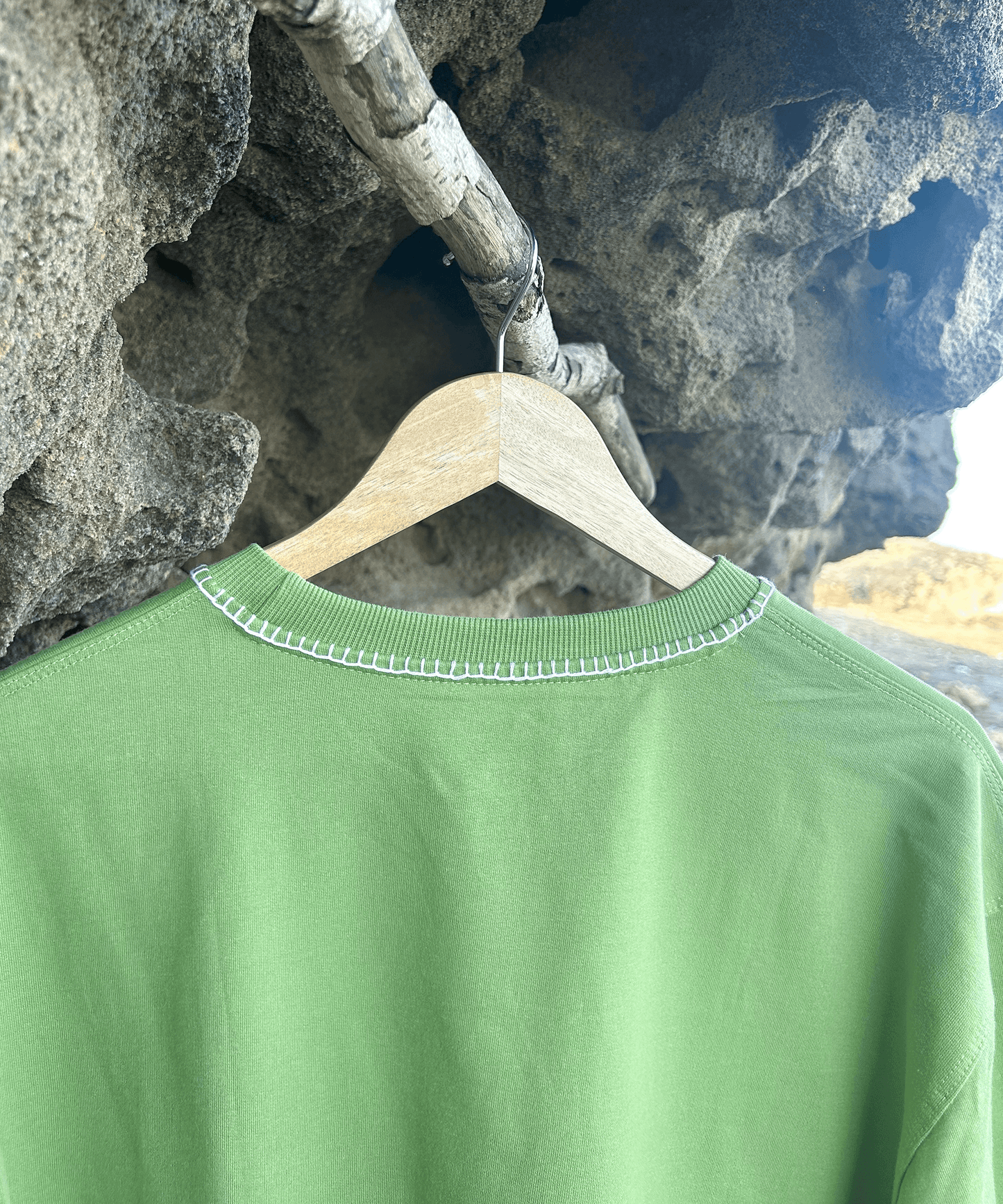 The Ocean Crest Tee – Unisex Oversized Fit with Hand Embroidery & Crochet | Ocean Whispers Collection - Hoot n' Wink